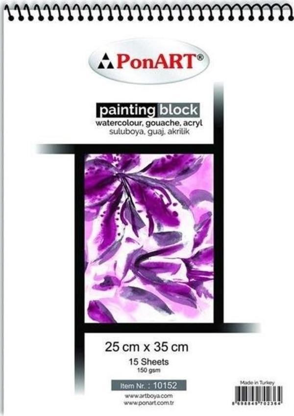 Ponart Painting Blok 150 gr 25x35 cm 15 Yaprak - Image 1