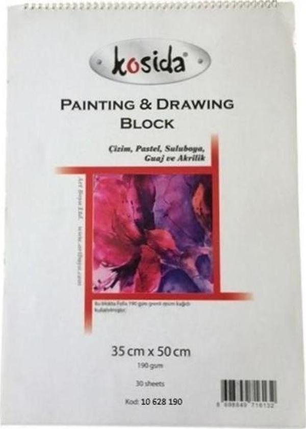 Ponart Kosida Painting & Drawing Block 35x50 Resim Defteri 190 gr. 30 Yaprak - Image 1