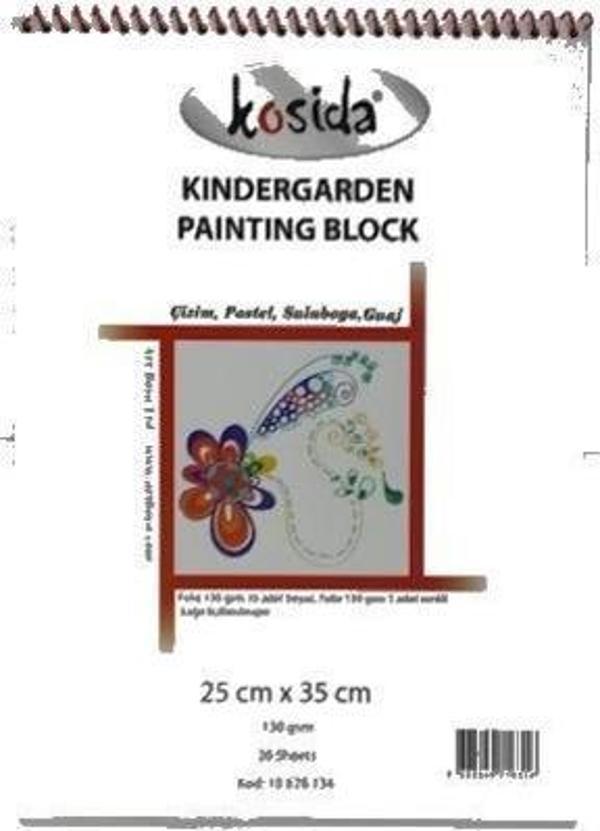 Ponart Kosida Kindergarden Block 25x35 130 gr. 15 Beyaz + 5 Renkli  Sayfa - Image 1