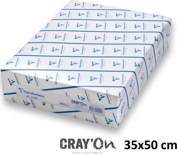 Clairefontaine Cray'on Resim Kağıdı 200 gr 35x50 cm 125'li Paket - Image 1