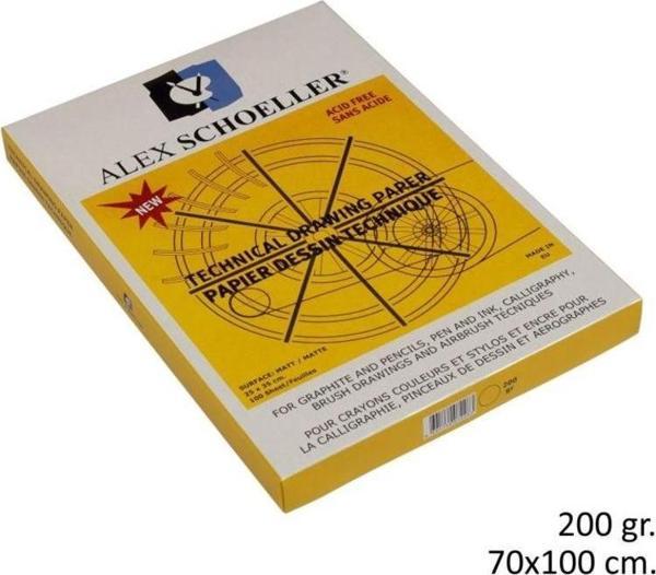 Alex Schoeller Teknik Resim Kağıdı 200 gr. 70x100 cm. 25'li Paket - Image 1