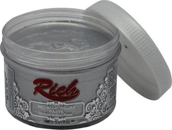 Rich Metalik Rölyef Pasta 150 cc. GÜMÜŞ - Image 1