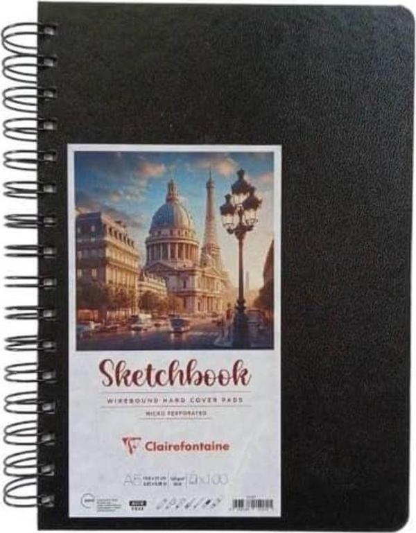 Clairefontaine Sketchbook Sert Kapak Spiralli Eskiz Defteri 120 gr 100 yp A6 - Image 1