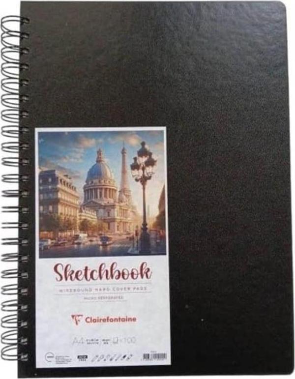 Clairefontaine Sketchbook Sert Kapak Spiralli Eskiz Defteri 120 gr 100 yp A4 - Image 1