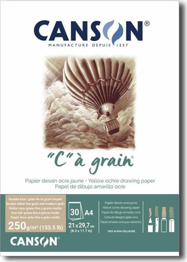 Canson Ca Grain Toprak Renkli Çizim Defteri 250 gr. A4 30 yp. - Image 1