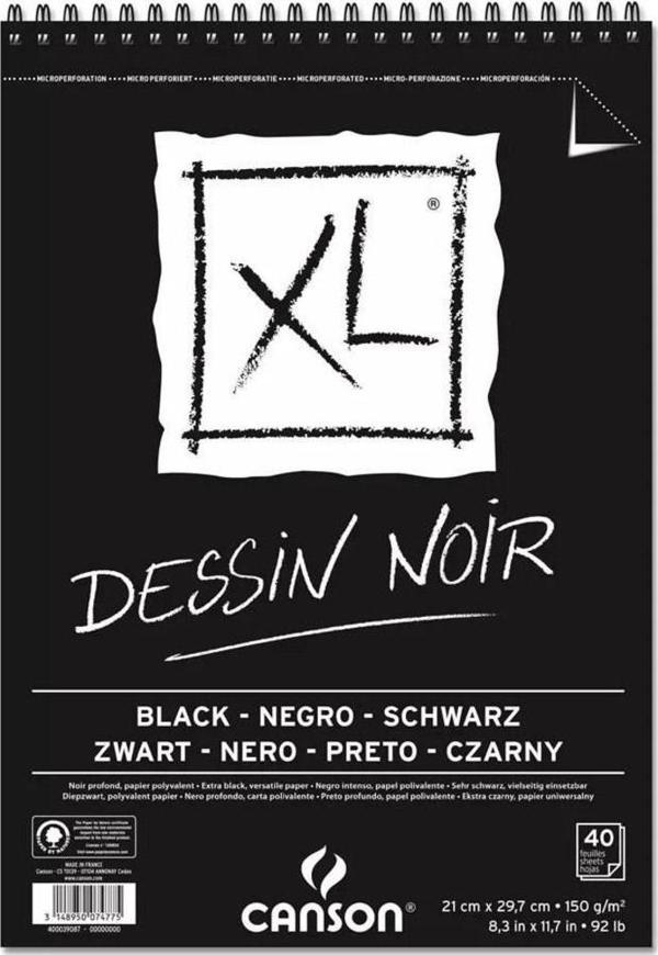Canson XL Noir Siyah Eskiz Defteri 150 gr. A3 40 yp. - Image 1