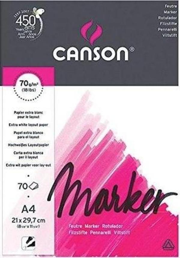 Canson Marker Layout Blok A4 70 gr. 70 Sayfa - Image 1