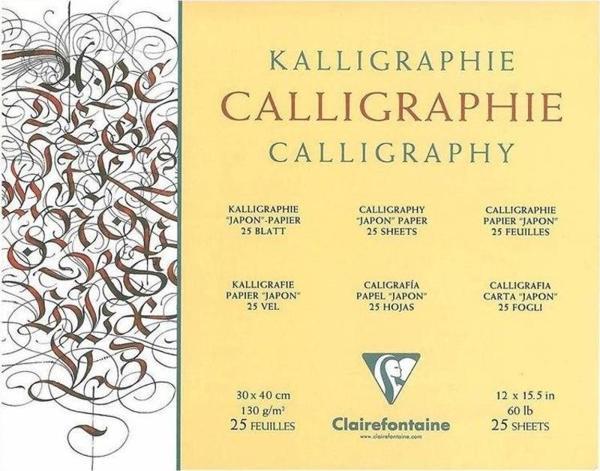 Clairefontaine Calligraphy Blok 130 gr. 25 Yp. 30x40 cm. - Image 1