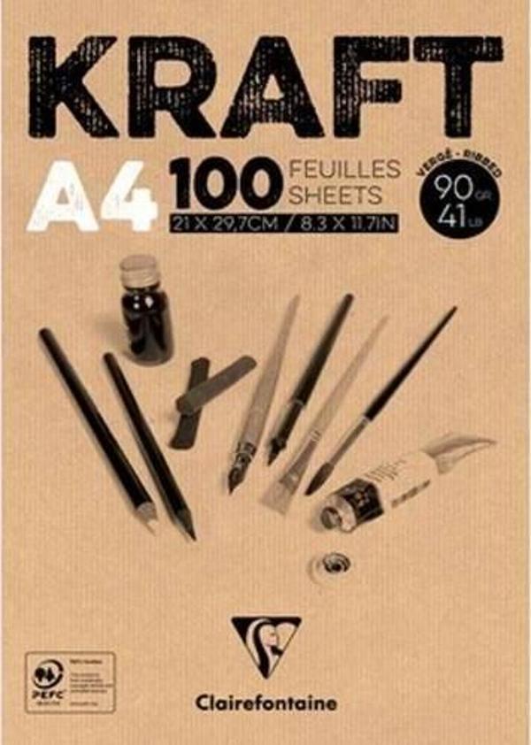 Clairefontaine Kraft Sketch Blok A4 90 gr. 100 Yaprak - Image 1