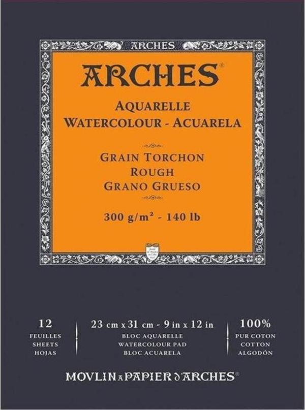 Arches Suluboya Defteri Rough Natural White 300 gr 23x31 cm 12 Sayfa - Image 1