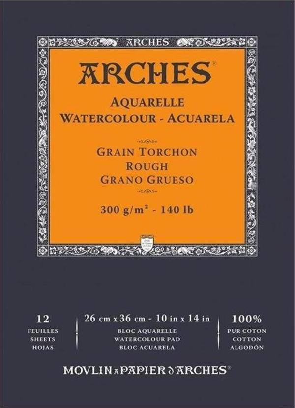 Arches Suluboya Defteri Rough Natural White 300 gr 26x36 cm 12 Sayfa - Image 1