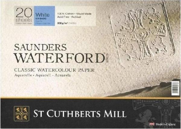 St Cuthberts Mill Saunders Waterford Suluboya Blok Cold Pres 300 gr 410x310mm 20 yp - Image 1