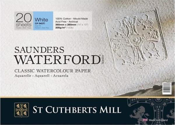 St Cuthberts Mill Saunders Waterford Suluboya Blok Cold Pres 300 gr 360x260mm 20 yp - Image 1