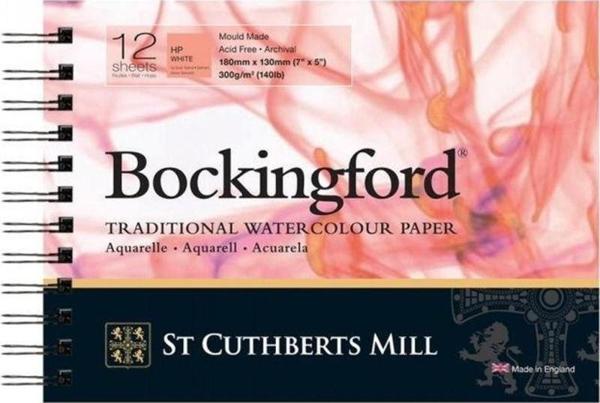 St Cuthberts Mill Bockingford Spiralli Suluboya Defteri Hot Pres 300 gr 180x130mm 12 yp - Image 1