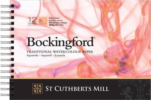 St Cuthberts Mill Bockingford Spiralli Suluboya Defteri Hot Pres 300 gr 297x210mm (A4) 12 yp - Image 1