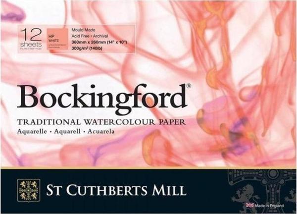 St Cuthberts Mill Bockingford Suluboya Blok Hot Pres 300 gr 360x260mm 12 yp - Image 1