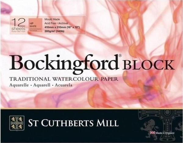 St Cuthberts Mill Bockingford Suluboya Blok Hot Pres 300 gr 410x310mm 12 yp - Image 1