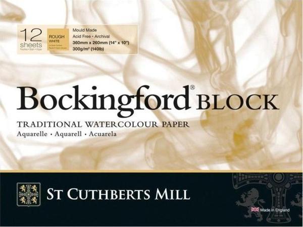 St Cuthberts Mill Bockingford Suluboya Blok Rough 300 gr 360x260mm 12 yp - Image 1