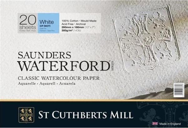 St Cuthberts Mill Saunders Waterford Suluboya Blok Cold Pres 300 gr 260x180mm 20 yp - Image 1