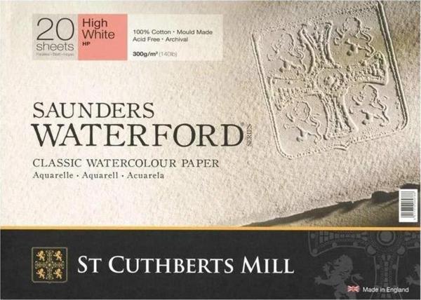 St Cuthberts Mill Saunders Waterford Suluboya Blok Hot Pres High White 300 gr 410x310mm 20 yp - Image 1