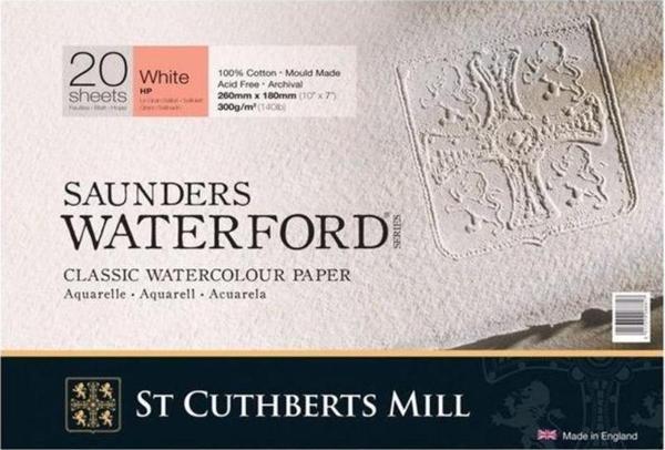 St Cuthberts Mill Saunders Waterford Suluboya Blok Hot Pres 300 gr 260x180mm 20 yp - Image 1