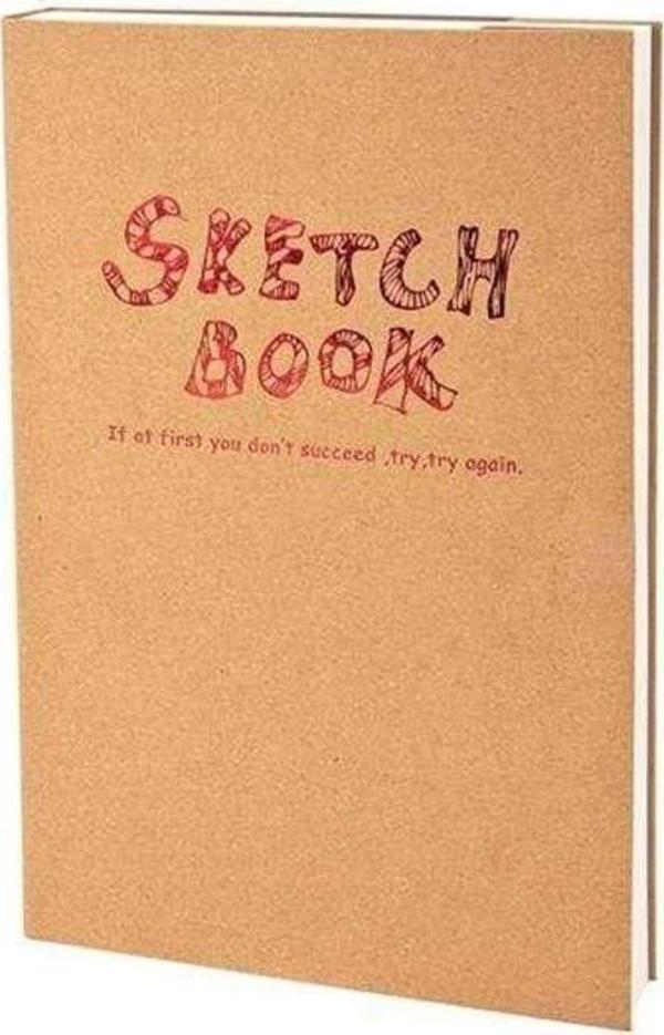 Lutart Sketch Book Dikişli Kraft Karton Kapak 100 gr 120 yp A4 - Image 1