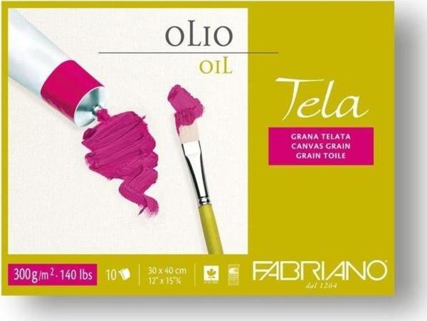 Fabriano Blocco Tela Tuval Dokulu Yağlıboya Blok 300 gr. 30x40 cm. 10 yp. - Image 1
