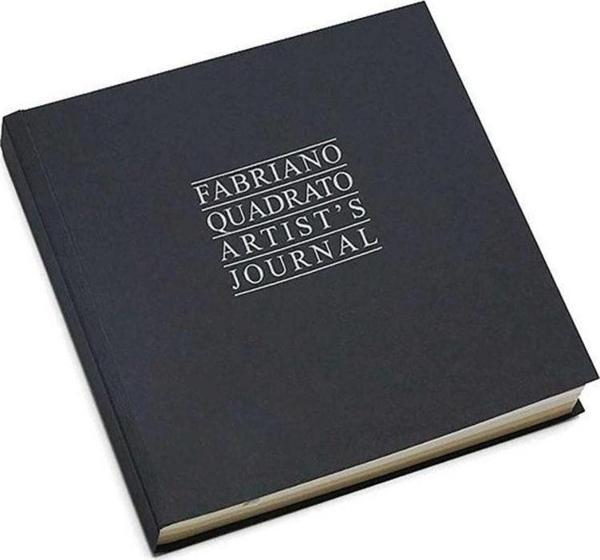 Fabriano Quadrato Artist's Journal Yazı ve Çizim Defteri 90 gr. 16x16 cm. 96 yp. 4 Renk Kağıt Siyah Kapak - Image 1