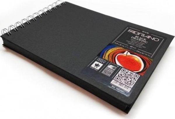Fabriano Blackbook Landscape Siyah Kağıt Çok Amaçlı Defter 190 gr. A5 40 yp. - Image 1
