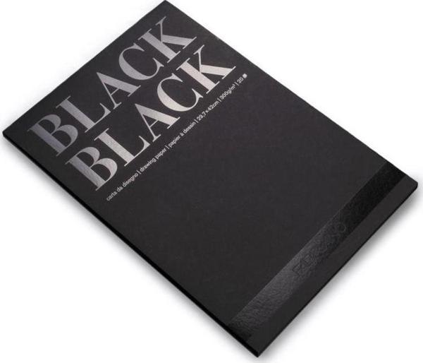 Fabriano Black Black Çok Amaçlı Pürüzsüz Yüzeyli Blok 300 gr. A3 20 yp. - Image 1