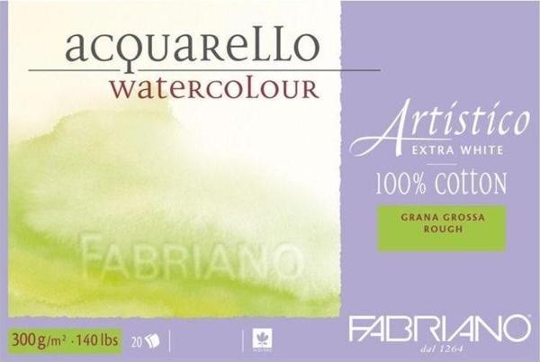 Fabriano Artistico Extra White Suluboya Blok 300 gr. 31x41 cm. 20 yp. Kaba Grenli Rough - Image 1