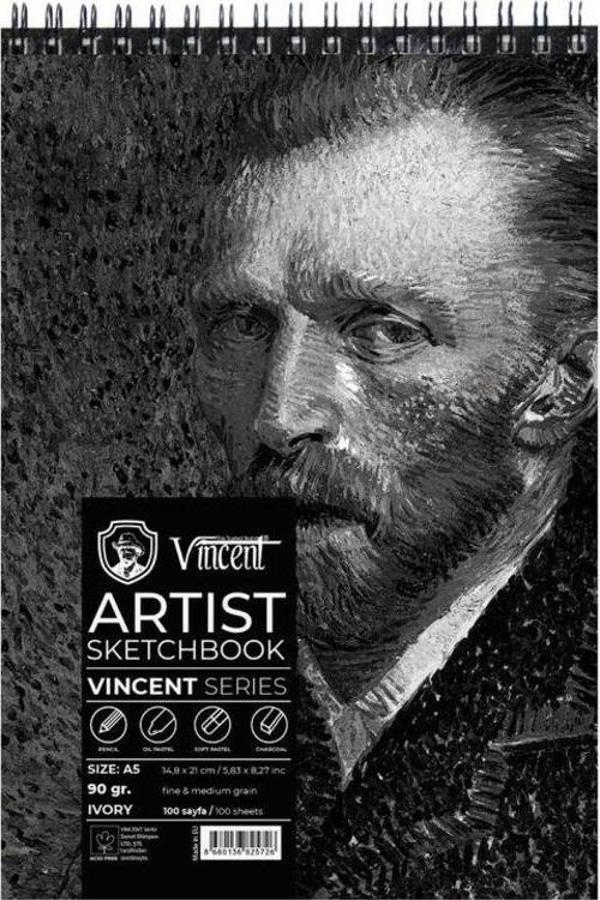 Vincent Artist Sketchbook Ivory 90 gr A4 100 Sayfa - Image 1