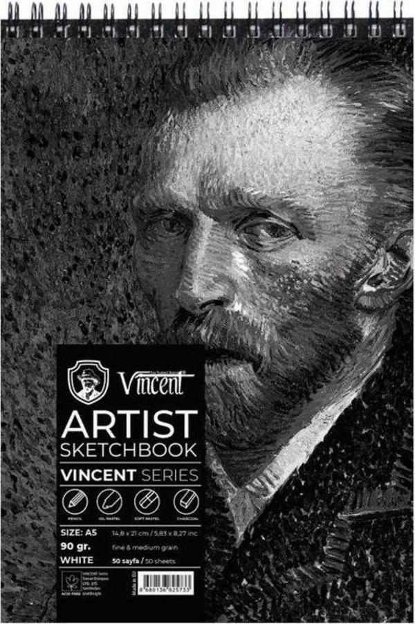 Vincent Artist Sketchbook White 90 gr A5 50 Sayfa - Image 1