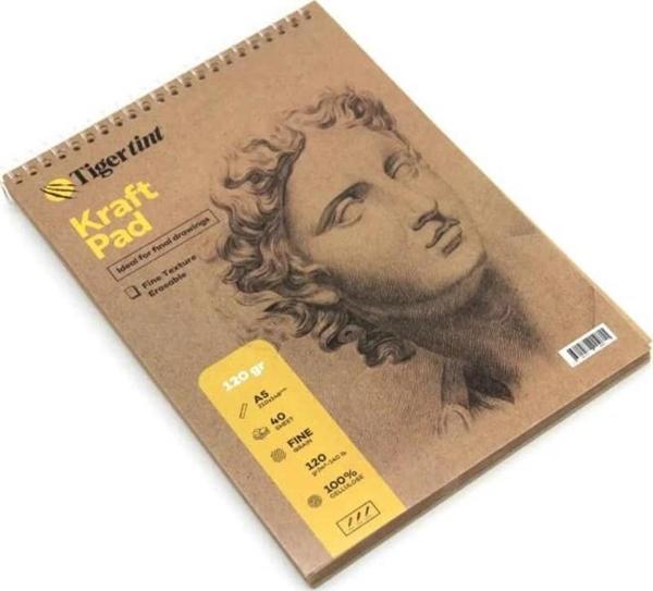 Tigertint Kraft Kağıt Eskiz Defteri A5 120 gr 40 yp  - Image 1