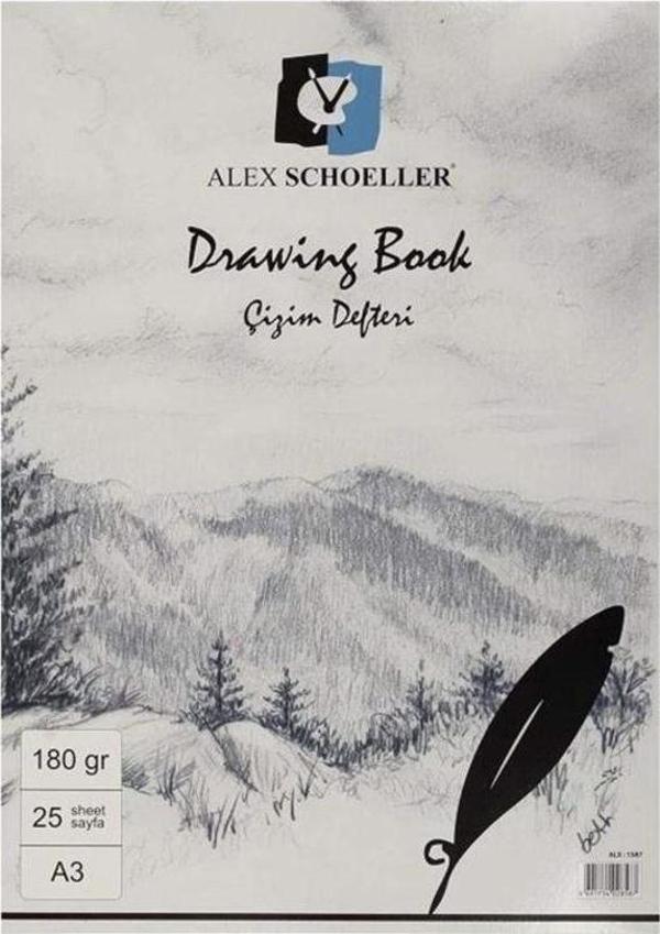 Alex Schoeller Drawing Book Çizim Defteri 180 gr. 25 yp. A3 - Image 1