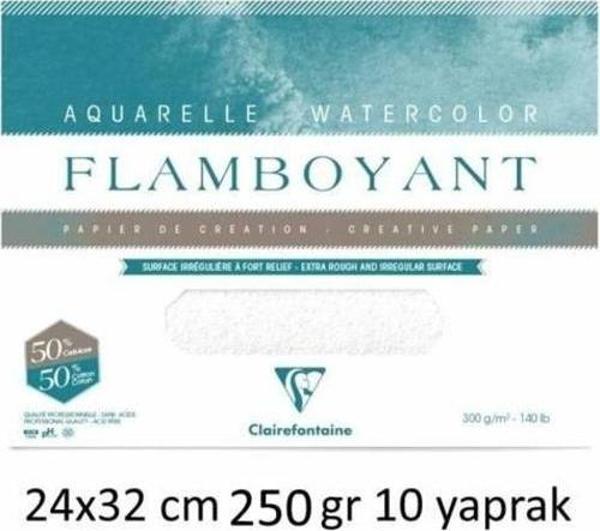 Clairefontaine Flamboyant Suluboya Blok 24x32 cm 250 gr 10 Yaprak - Image 1