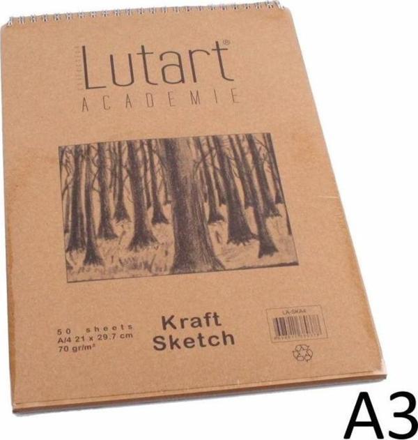 Lutart Kraft Sketch Blok 70 gr. 50 Sayfa A3 - Image 1