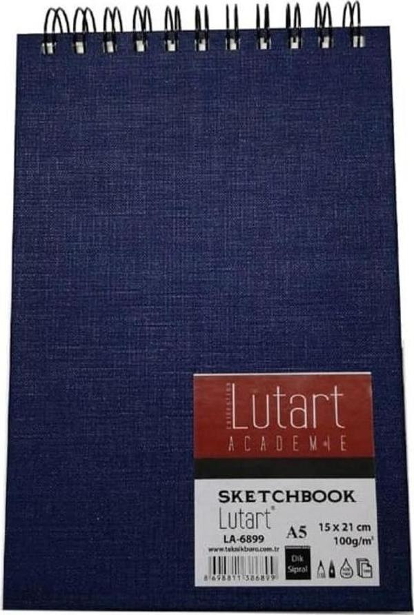 Lutart Sert Kapak Dik Spiralli Çizim Defteri 100 gr 100 yp A5 - Image 1