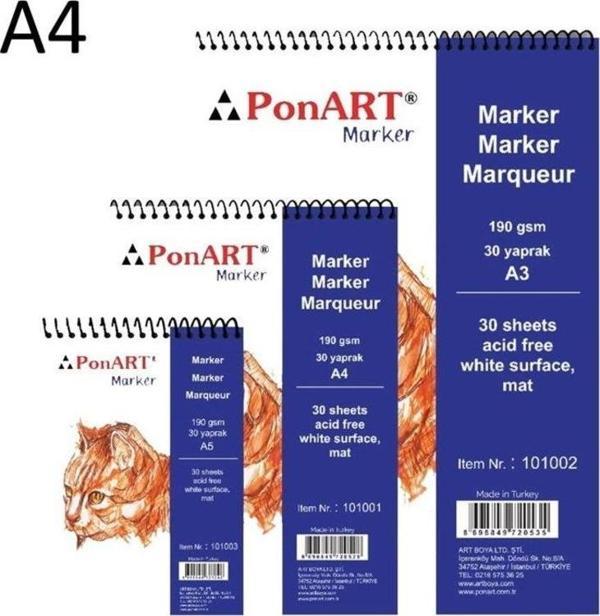 Ponart Marker Pad A4 190 gr. 30 yp. - Image 1