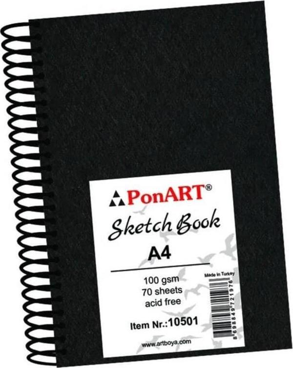Ponart Skecth Book 100 gr A4 70 Yaprak (Yandan Spiralli) - Image 1