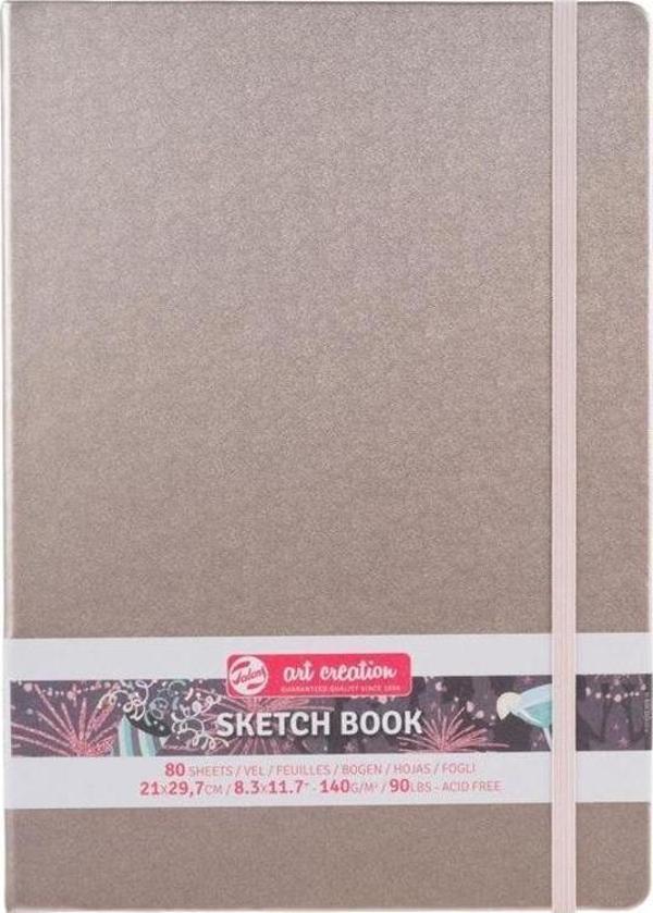 Talens Art Creation Sketchbook Sert Kapak Eskiz Defteri 140 gr 21x29,7 cm 80 yp CHAMPAGNE - Image 1