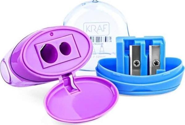 Kraf Hazneli Çift Delikli Kalemtıraş (1 Adet) 730G - Image 1