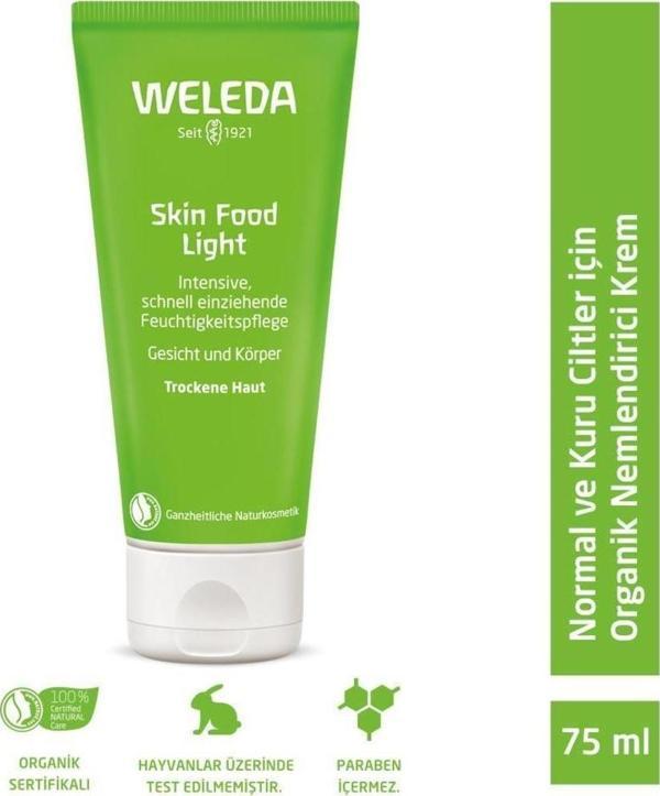 Weleda Skin Food Light Normal ve Kuru Ciltler İçin Nemlendirici ve Besleyici Organik Bakım Kremi 75ml - Image 1