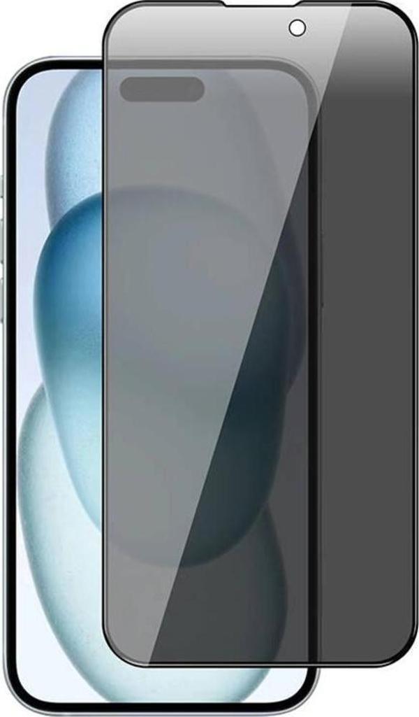 Apple iPhone 15 Pro Zore New 5D Privacy Temperli Ekran Koruyucu - Image 1