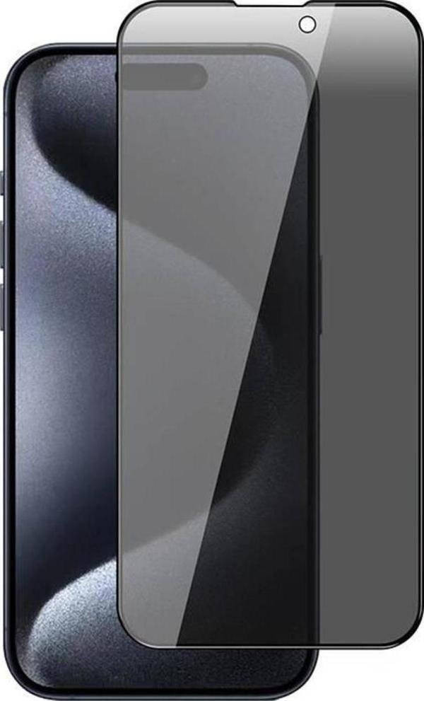 Apple iPhone 15 Zore New 5D Privacy Temperli Ekran Koruyucu - Image 1