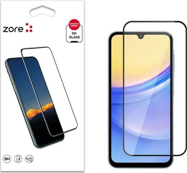 Galaxy A15 Zore Kenarları Kırılmaya Dayanıklı Cam Ekran Koruyucu - Image 1