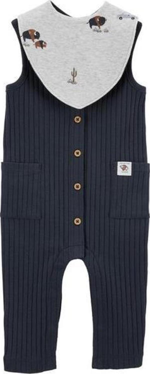 Carter's Layette Erkek Bebek 2'li Tulum Şapka Set - Image 1