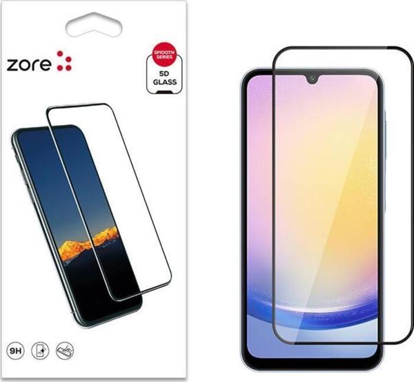 Galaxy A25 Zore Kenarları Kırılmaya Dayanıklı Cam Ekran Koruyucu - Image 1