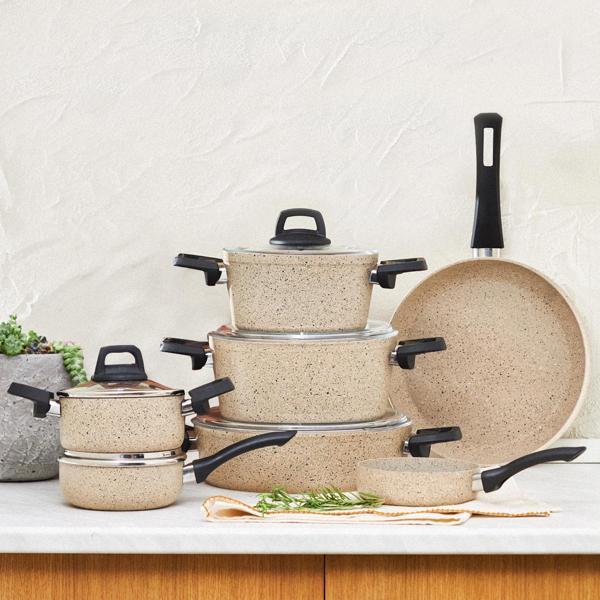 Karaca Biogranit Vincent 12 Parça Tencere Seti Kahverengi - Image 1