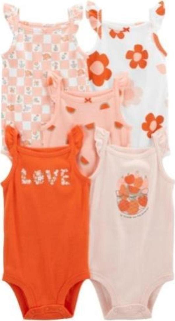 Carter's Layette Kız Bebek 5'li Body Set - Image 1